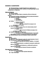 Diagnosis & Classification