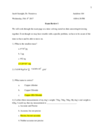 Chem 1201 Exam 1 review and practice problems