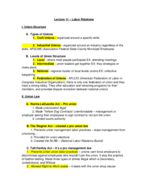 Lecture 11 - Labor Relations