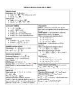 Physics 140 Final Exam Cheat Sheet