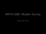 Modern Art History Exam #