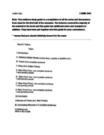 Quiz 3 Study Guide (Final)