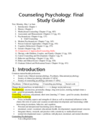 Counseling Psychology Final