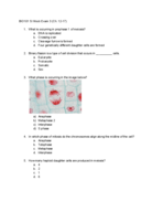 Biology 101 Practice Exam 3 