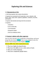 Chapter 1: Exploring Life and Sciences