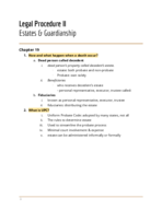 Legal Procedure II