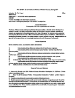 Full Class Notes for Government & Politics of Western Europe