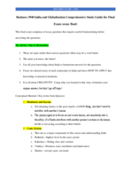 Final Exam Study Guide