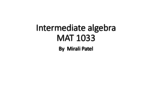 intermediate algebra