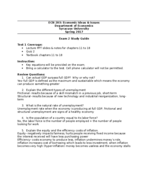 ECN 203, Exam 2 Study Guide