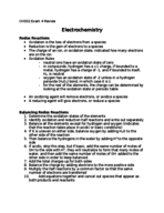 Exam 4 Study Guide Electrochemistry!