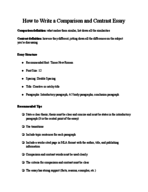 How to Write a Comparison and Contrast Essay