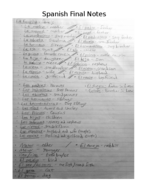 Spanish 1 Final Exam Notes