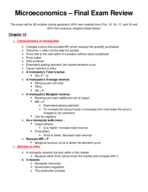 Microeconomics Final Exam Study Guide- Watson
