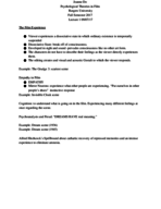 Psychological Theories in Film Lecture 1 Notes