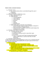 CSC 320 Week 5 notes : Computer Forensics