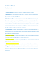 Philosophy Final Study Guide 