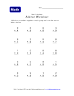 Foundations of Mathematics - Addition Worksheet