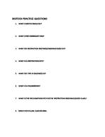 BIO 1 Lecture- Biotechnology practice test questions