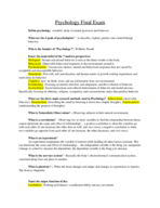 Final exam study guide