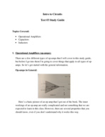 Test #3 Study Guide