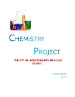 Foundation/Information Systems - “STUDY OF ADULTERANTS IN FOOD STUFF”