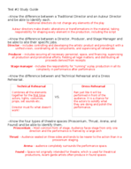 Theatre 1000 Test 2 Study Guide