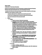 Patho Exam 2 Study Guide: Obstructive Lung Disease