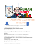 Anatomy 102 : notes 1