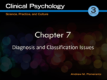 Chapter 7 Lecture Notes: Diagnosis and Classification Issues