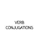 Conjugations Notes