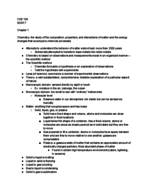 CHE 105 Notes 8/23 and 8/25 Week 1