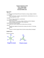 Organic Chemistry 2230; Exam 2 Study Guide