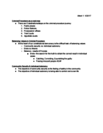 Criminal Procedure week 1