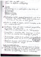 Physical Anthropology - Week 1 Notes