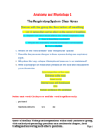 101 A & P 1: Class Notes