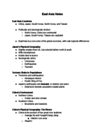 GEO 220 - East Asia Notes (Week 8)