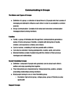 CST 110 - Communicating in Groups Notes (Week 7)