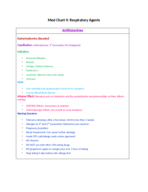 Pharmacology in Nursing - Med Chart 4: Respiratory Agents