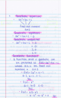 Calculus II - Quadratic Functions
