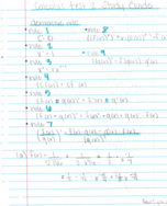 Calculus II - Test 2 Study Guide