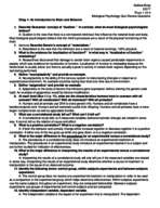 Psych 1B Quiz # 1 Study Guide Questions