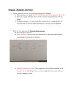 Organic Chemistry lecture notes