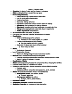 Week 1 Chemistry Notes
