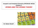 Introduction to chemistry 101