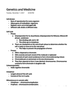 Genetics and Medicine