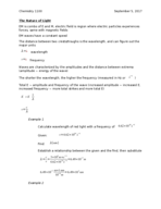 The Nature of Light and the Properties of an Electron