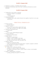 Gross Anatomy CLASS NOTES - Week 1
