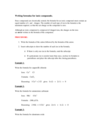 General Chemistry Week # 2 Notes 