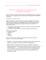 Human Development CDE 232